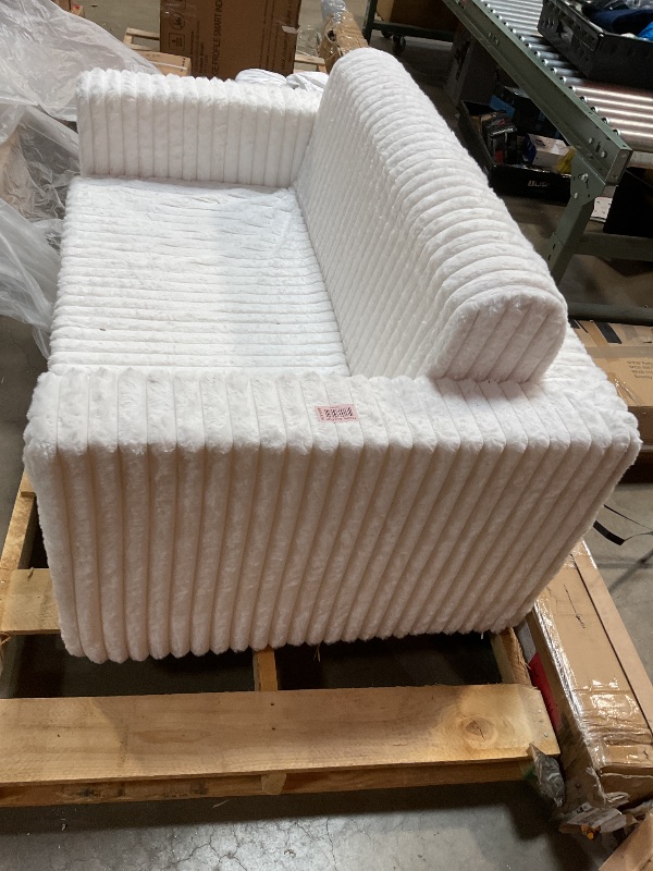 Photo 1 of **DIRTY FROM TRANSPORT **HABUTWAY 2-in-1 Couch Sofa Folding Bed, Sleeper Love Seat with Armrest, Comfy Floor Couch, Lounge Chair Bed, Multi-Functional Lazy Sofa for Bedroom Living Room Dorm Home Office (Beige)