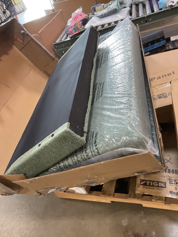 Photo 1 of **SELLING FOR PARTS AS PARTIAL SET// ONE BOX OF TWO**86-inch Pull Out Sleeper Couch Bed, L-Shaped Reversible Sleeper Sectional Sofa Chenille Tufted Upholstered Convertible Sofa Bed with Storage Chaise and Pillow Armrests for Home Apartment Living Room