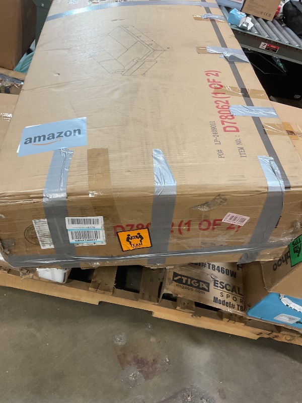 Photo 1 of **SELLING FOR PARTS AS PARTIAL SET// ONE BOX OF TWO**86-inch Pull Out Sleeper Couch Bed, L-Shaped Reversible Sleeper Sectional Sofa Chenille Tufted Upholstered Convertible Sofa Bed with Storage Chaise and Pillow Armrests for Home Apartment Living Room