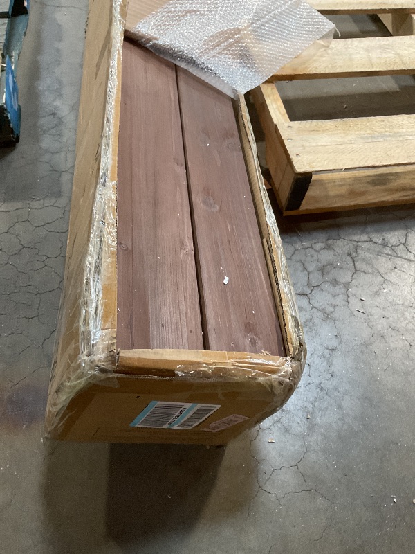 Photo 1 of **SELLING AS PARTS IN PARTIAL SET. LOOKS LIKE A BOX OF 4 WOODEN BEAMS**Grill gazebo parts partial set.