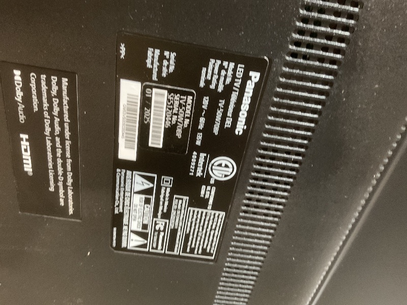 Photo 1 of **NO POWER CORD**Panasonic W70 Series (2025 Model) 50" LED 4K Ultra HD Smart Fire TV, Press & Ask Alexa, Apple AirPlay, HDR10+, HDMI 2.1, and Bluetooth Support - 50W70BP