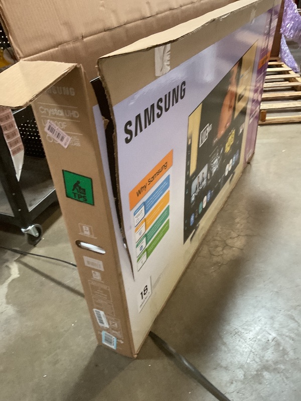 Photo 1 of **SELLING FOR PARTS. NO POWER CORD. NO REMOTE**Samsung 65-Inch Class Crystal UHD U8000F 4K Smart TV (2025 Model) Endless Free Content, Crystal Processor 4K, MetalStream Design, Knox Security, Works with Alexa
