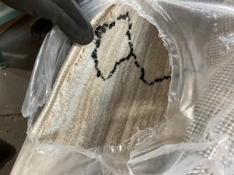 Photo 1 of **DIRTY FROM TRANSPORT **Loloi Darby Collection DAR-03 Sand/Charcoal 9'-2" x 13' Area Rug