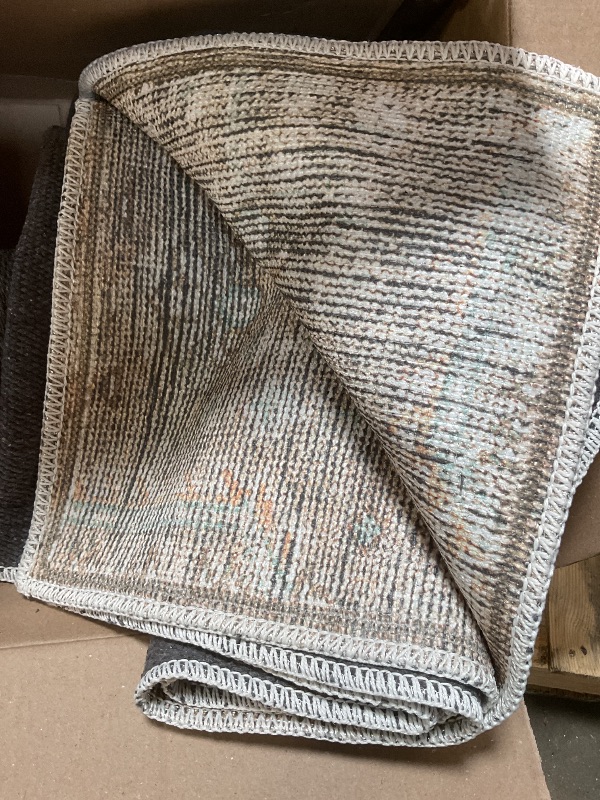 Photo 1 of **DIRTY FROM TRANSPORT **Livabliss x Becki Owens Darling Updated Traditional Washable Area Rug, 5'3" x 7', Taupe/Ice Blue