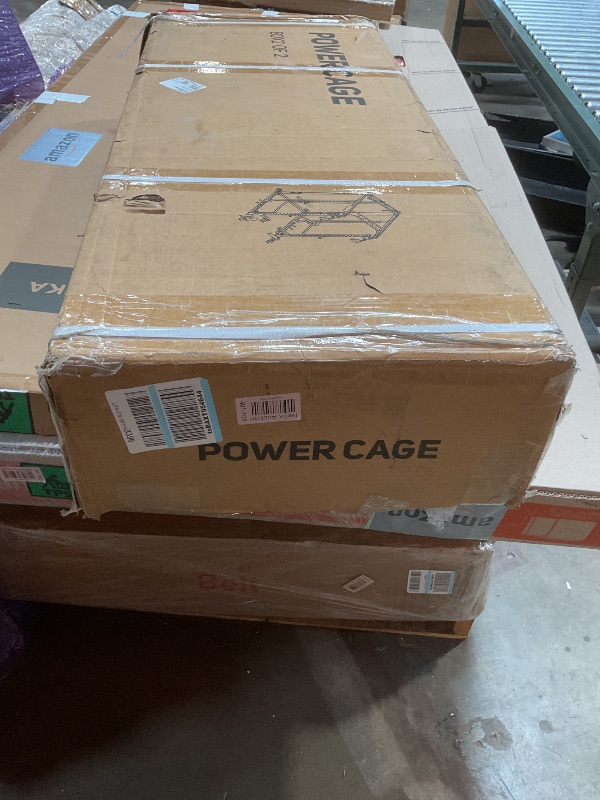 Photo 1 of **SELLING FOR PARTS AS PARTIAL SET **Hipicute Power Cage with SmithBar, 2000 LBS Power Rack with Cable Crossover System, Multi-Functional Strength Training Squat Rack with LAT Pull Down System, Weight Cage Home Gym Equipment, White