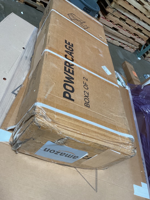 Photo 1 of **SELLING FOR PARTS AS PARTIAL SET **Hipicute Power Cage with SmithBar, 2000 LBS Power Rack with Cable Crossover System, Multi-Functional Strength Training Squat Rack with LAT Pull Down System, Weight Cage Home Gym Equipment, White