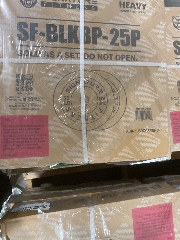 Photo 1 of **WILL NEED A TRUCK TO PICKUP**One pallet of 23 boxes. Each box contains two 25lb weights. 