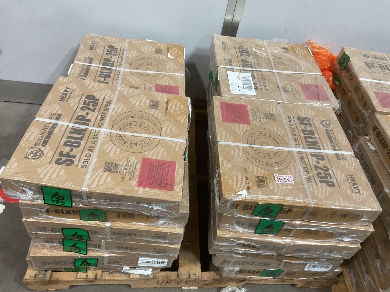 Photo 1 of **WILL NEED A TRUCK TO PICKUP**One pallet of 23 boxes. Each box contains two 25lb weights. 