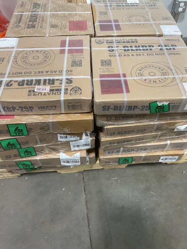 Photo 1 of **WILL NEED A RRUCK TO PICKUP**One pallet of 24 boxes. Each box contains two 25lb weights.