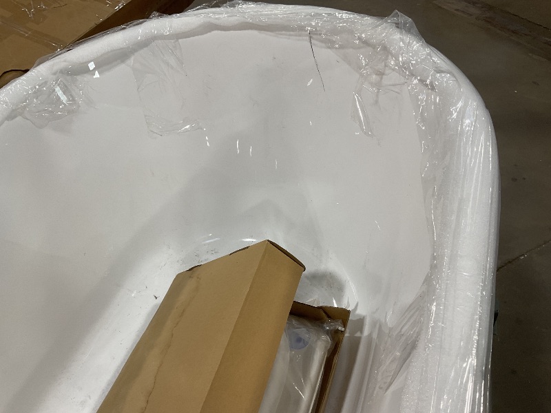 Photo 1 of ** SEE CLERK NOTES** WOODBRIDGE BTA1514-MB-Drain &O+ Pillow Bathtub, Black