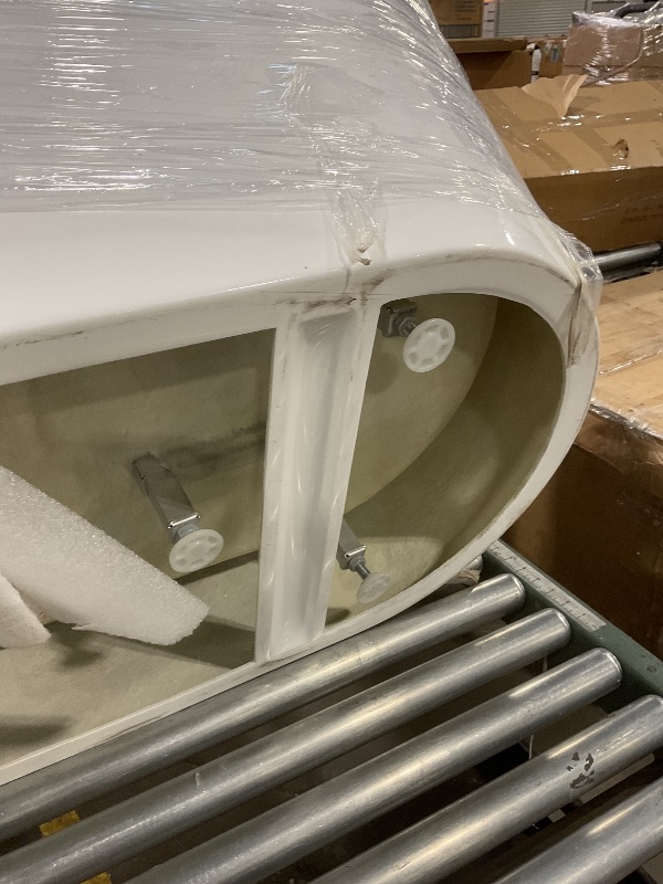 Photo 1 of ** SEE CLERK NOTES** WOODBRIDGE BTA1514-MB-Drain &O+ Pillow Bathtub, Black