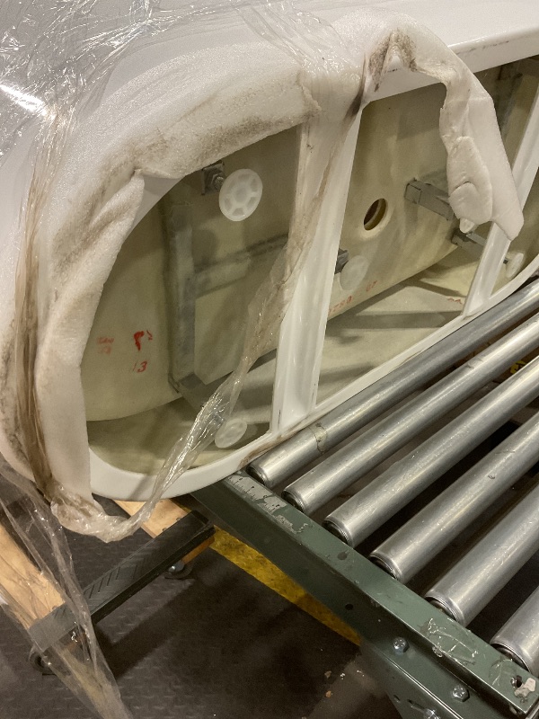 Photo 1 of ** SEE CLERK NOTES** WOODBRIDGE BTA1514-MB-Drain &O+ Pillow Bathtub, Black