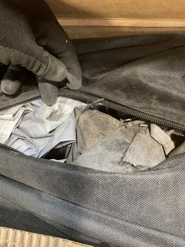 Photo 1 of **MAJOR DAMAGE. SELLING FOR PARTS **Yaheetech 13x13 Pop Up Canopy Tent, Straight Leg Easy Set-up Height-Adjustable Folding Shelter w/Extending Eaves Set W/Sandbags & Rolling Storage Bag & Ground Anchors & Guy Lines?Light Gray/White