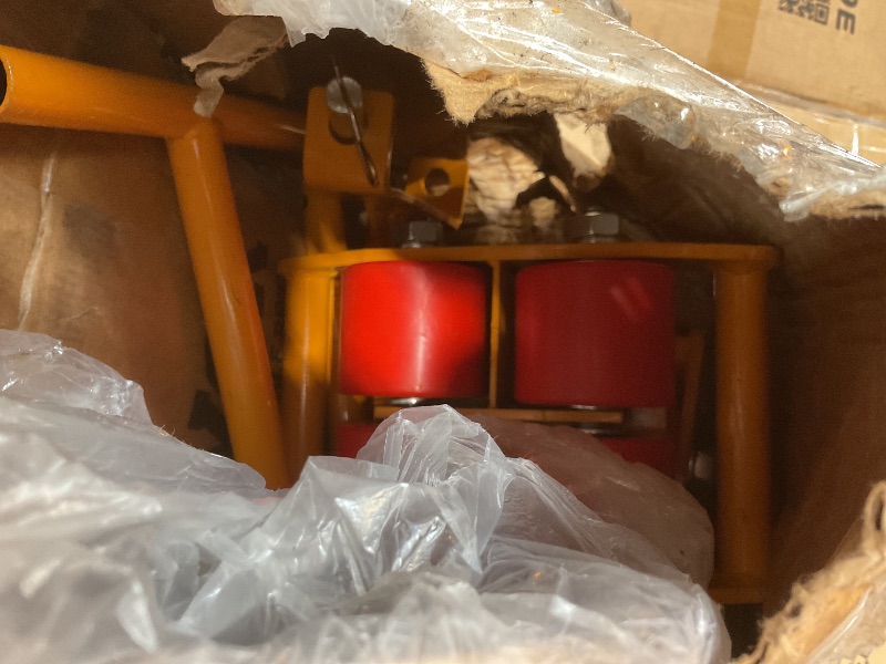 Photo 1 of **SELLING FOR PARTS**VEVOR Machine Skate, 6T Machinery Skate Dolly, 13228 lbs Machinery Moving Skate, Machinery Mover Skate with 360° Rotation Cap and PU Directional Rollers, Heavy Duty Industrial Moving Equipment, Yellow