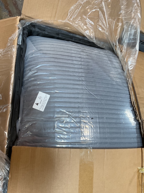 Photo 1 of **SELLING FOR PARTS AS PARTIAL SET . ONE BOX OF 4**Merax 106" Corduroy Sectional Corner Sofa with Cup Holders & USB Charger, 5 Seat Convertible L Shaped Couch Set with Armrest Storage, Oversized Comfy Modular Sofabed for Living Room & Apartment, Gray