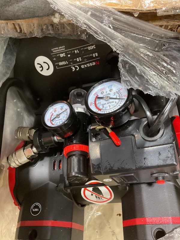 Photo 1 of **LIQUID DAMAGE **14 Gallon Ultra Quiet Air Compressor with 2 Quick Couplers 2HP 8.75 CFM, Max 115 PSI Pressure Oil-Free Air Compressor Tank, 70dB Quiet Compressor for Auto Repair, Tire Inflation 110V/60hz