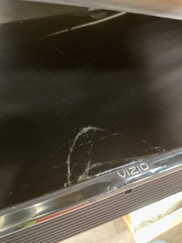 Photo 1 of **MAJOR DAMAGE. SELLING FOR PARTS**VIZIO 50-Inch V-Series 4K UHD LED Smart TV with Voice Remote, Dolby Vision, HDR10+, Alexa Compatibility, 2022 Model