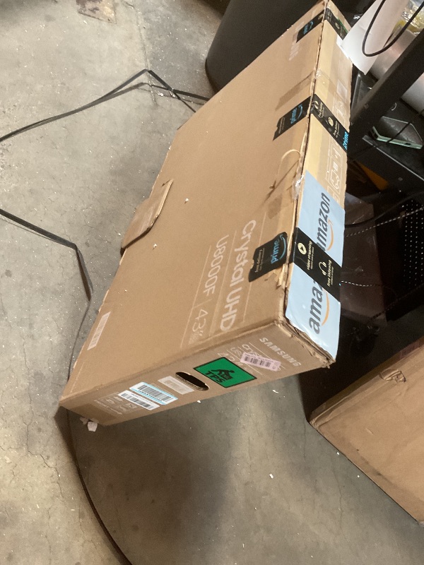 Photo 1 of **MAJOR DAMAGE. SELLING FOR PARTS.**Samsung 43-Inch Class Crystal UHD U8000F 4K Smart TV (2025 Model) Endless Free Content, Crystal Processor 4K, MetalStream Design, Knox Security, Alexa Built-in