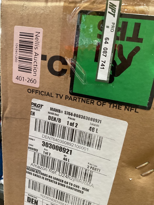 Photo 1 of ****DAMAGED TELEVISION PARTS ONLY!****TCL 75-Inch Class Q65 QLED 4K Smart TV with Fire TV (75Q651F, 2024 Model), Dolby Vision, HDR PRO+, Dolby Atmos, Alexa Built-in with Voice Remote, Apple AirPlay 2 Compatibility, Streaming Television