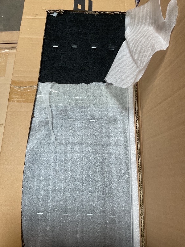 Photo 1 of Art3d 4pcs-107 x 8in Slat Acoustic Panel for Wall and Ceiling, 3D Fluted Sound Absorbing Panel with Wood Finish, Black