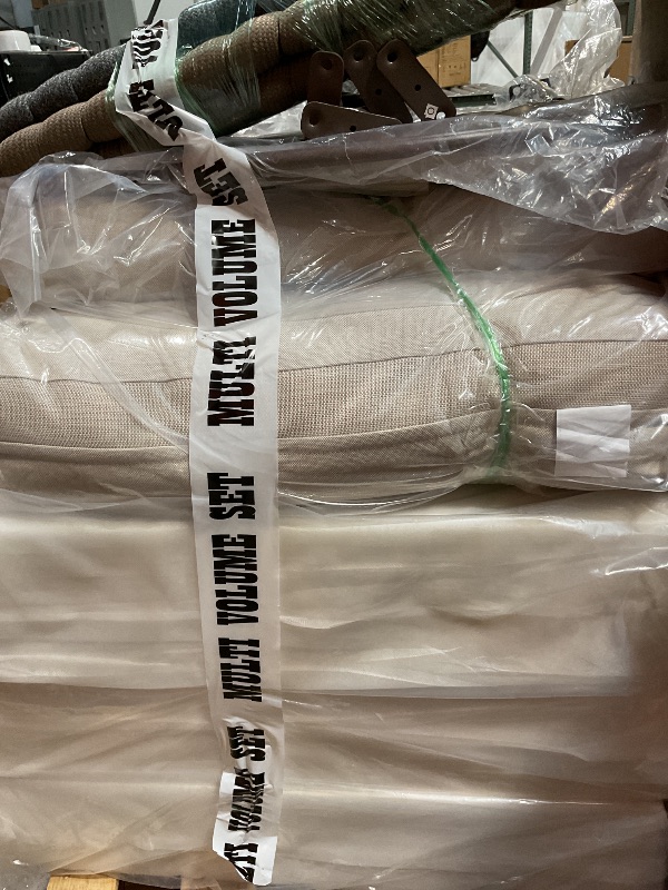 Photo 1 of **FOR PARTS ONLY/MISSING ASSEMBLY HARDWARE ALSO HAS MIX & MATCH PIECES** EAST OAK 3-Piece Patio Furniture Set | Life Chatter 4-Seat Outdoor Furniture | Sectional Sofa Set with Round Coffee Table | Deep Seating Sofa with Thick & Washable Cushions | Chestnu