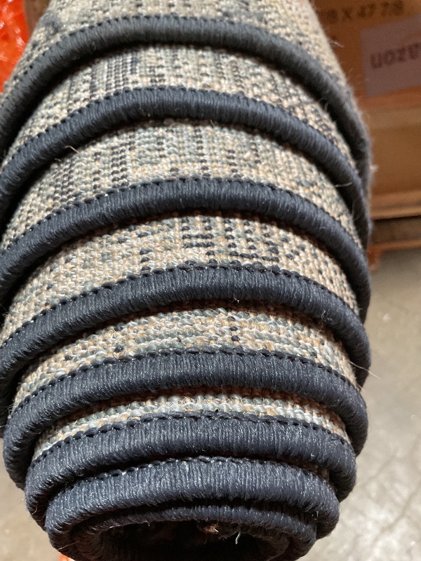 Photo 1 of *TAPE DAMAGE ON THE BOTTOM OF THE RUG* Loloi Jocelyn Collection JOC-05 Navy/Multi 6'-7" x 9'-7" .38" Thick Area Rug