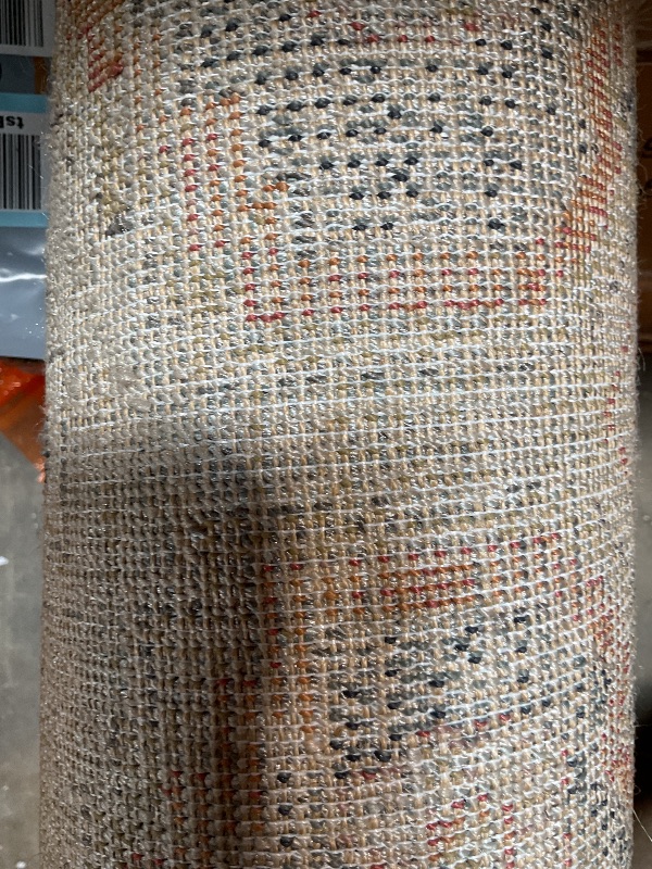 Photo 1 of *TAPE DAMAGE ON THE BOTTOM OF THE RUG* Loloi Jocelyn Collection JOC-05 Navy/Multi 6'-7" x 9'-7" .38" Thick Area Rug