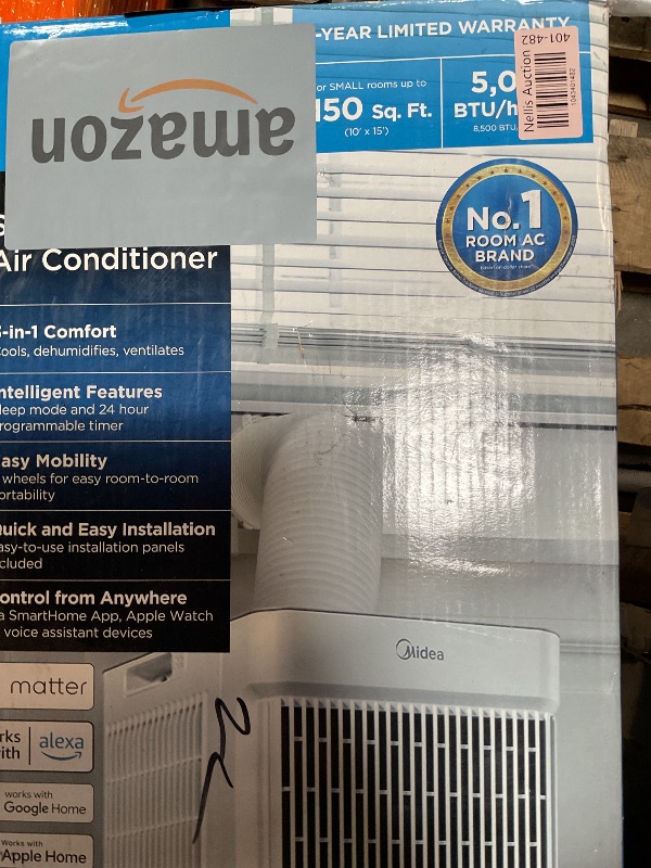 Photo 1 of **FOR PARTS ONLY** Midea MAP05S1AWT-A Air Conditioner, 8,500 BTU-Smart, White