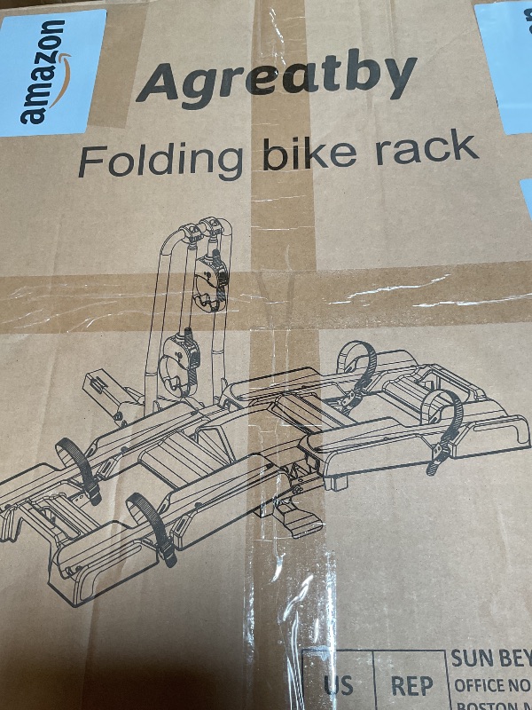 Photo 1 of 2-Bike Hitch Bike Rack with Ramp - 200 LBS Capacity Fat Tire Ebike Rack, XXL Wheel Straps, Lockable, Foldable & Tiltable - Fits 2" Receivers on Cars, SUVs, Trucks, Trailers - No Installation Needed