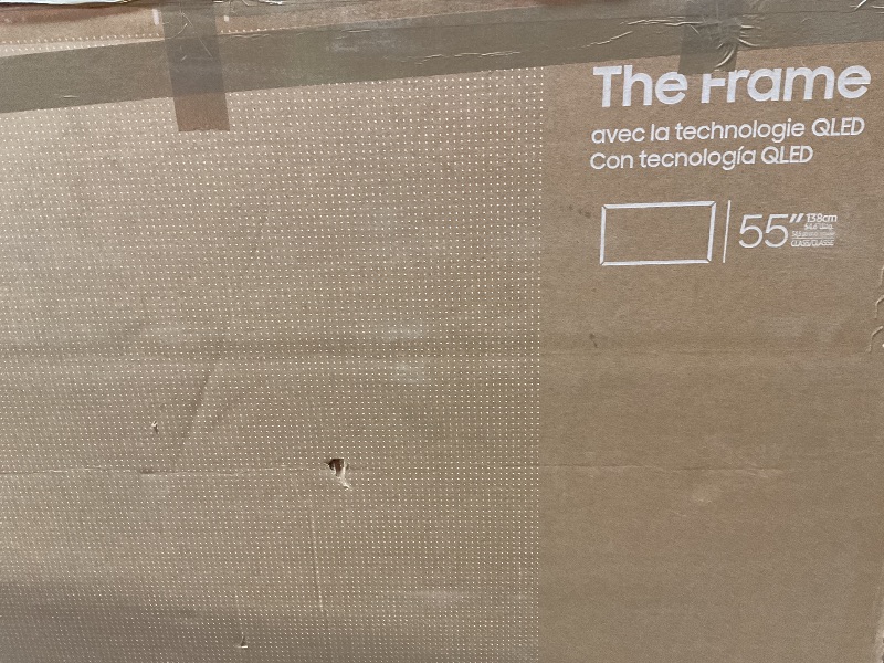 Photo 1 of *****TELEVISION NOT WORKING PARTS ONLY***** Samsung 55-Inch Class QLED 4K LS03D The Frame Series Quantum HDR Smart TV w/Dolby Atmos, Art Mode, Anti-Reflection, Customizable Frame, Slim Fit Wall Mount with Alexa Built-in (QN55LS03D, 2024 Model)