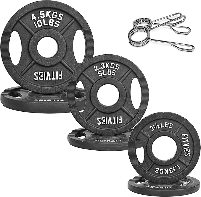 Photo 1 of 2-Inch Olympic Cast Iron Plate Weight Plate for Strength Training and Weightlifting, Multiple Sizes