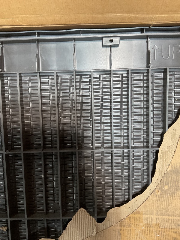 Photo 1 of **FOR PARTS/MISSING SCREWS** Keter Westwood 150 Gallon Deck Box Organizer, Doubles as 2-Person Bench Seat, Dark Grey – Large Resin Outdoor Storage and Seating with Lockable Lid for Garden, Pool, and Patio213