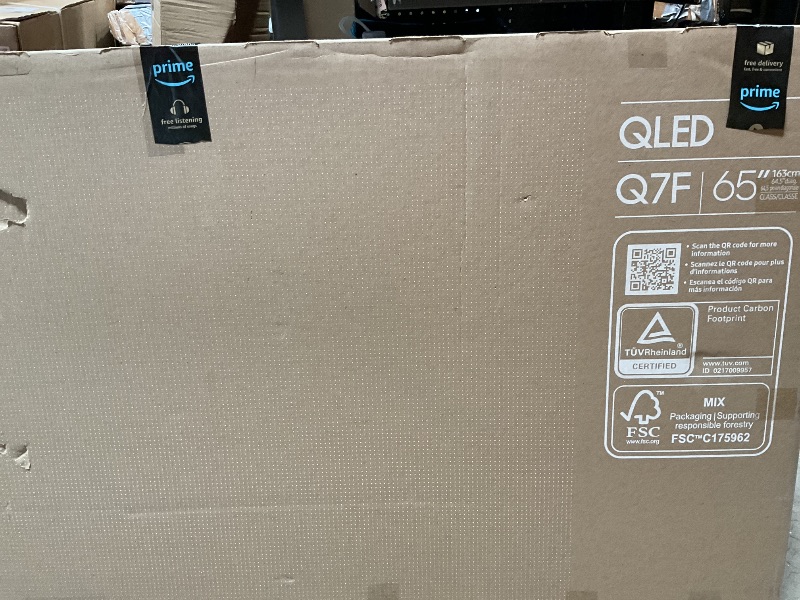 Photo 1 of ****DAMAGED/ BROKEN TELEVISION PARTS ONLY**** Samsung 65-Inch Class QLED Q7F Series Samsung Vision AI Smart TV (2025 Model, 65Q7F) Quantum HDR, Object Tracking Sound Lite, Q4 AI Gen1 Processor, 4K upscaling, Gaming Hub, Alexa Built-in