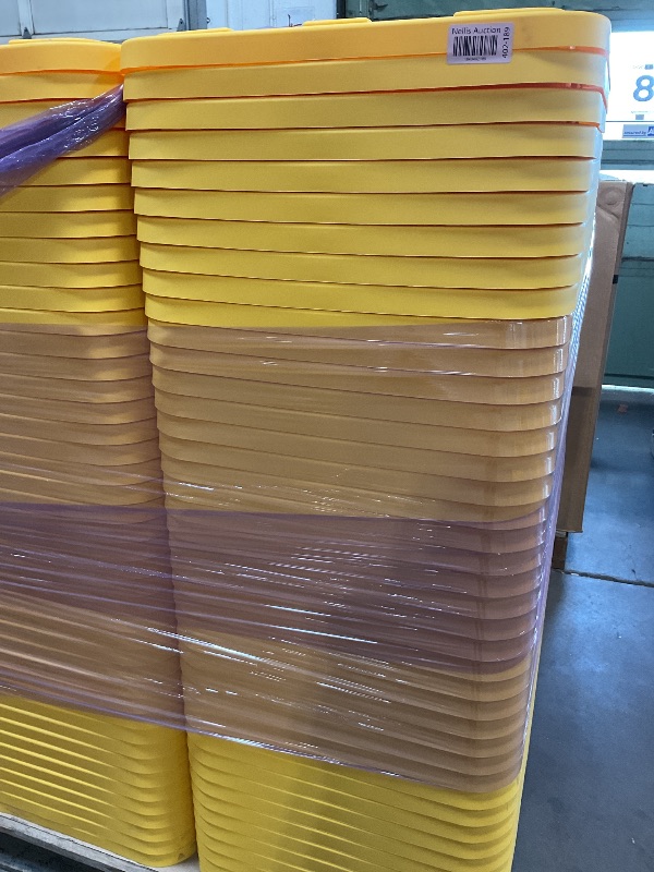 Photo 1 of 126 storage bin lids. This listing is for the lids only and NO BINS WILL BE INCLUDED. 126 LIDS ONLY. ON A PALLET