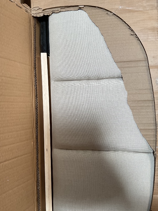 Photo 1 of ****MARKED AS BOX 2 of 2 BOX 1 NOT INCLUDED**** Merax Twin XL to King Extendable Upholstered Daybed with Trundle, 2 Storage Drawers & Lights, Convertible Sleeper Sofa Bed, Beige Linen Fabric, Solid Pine Wood Frame, No Box Spring Needed, Beige