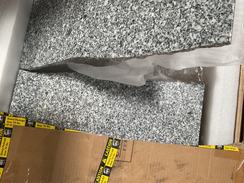 Photo 1 of ****GRANITE TOP ONLY, DAMAGED SEE PHOTOS***Crosley Furniture Eleanor Granite Top Kitchen Island with Spice Rack, Storage Drawers and Shelves, Mahogany