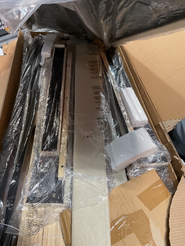 Photo 1 of **** EXTREMELY DIRTY HEADBOARD TOP/UNAWARE OF OTHER DAMAGES **** Bedframe and quilted padded headboard