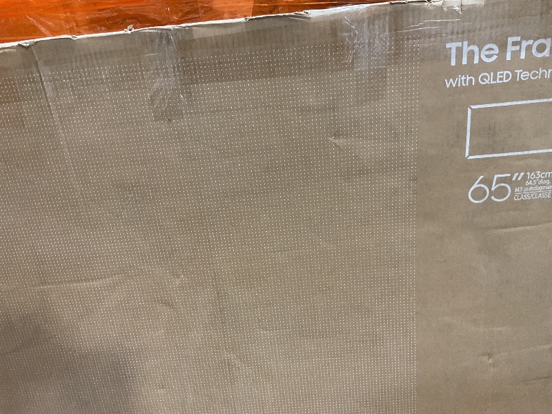 Photo 1 of ****DAMAGED BROKEN TELEVISION PARTS ONLY**** SAMSUNG 65-Inch Class QLED 4K LS03D The Frame Series Quantum HDR Smart TV w/Dolby Atmos, Art Mode, Anti-Reflection, Customizable Frame, Slim Fit Wall Mount with Alexa Built-in (QN65LS03D, 2024 Model)