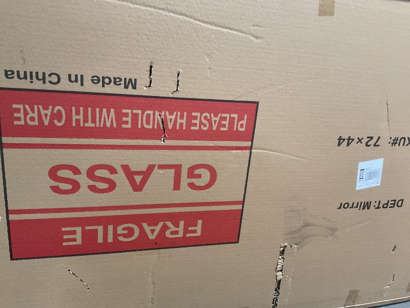 Photo 1 of ABSWHLM Oversized Full Length Mirror 72x44 Inch - Wall Mounted or Standing Floor Mirror with Aluminum Alloy Frame, Shatterproof Tempered Glass - Modern Mirror for Bedroom, Living Room, Closet, Black