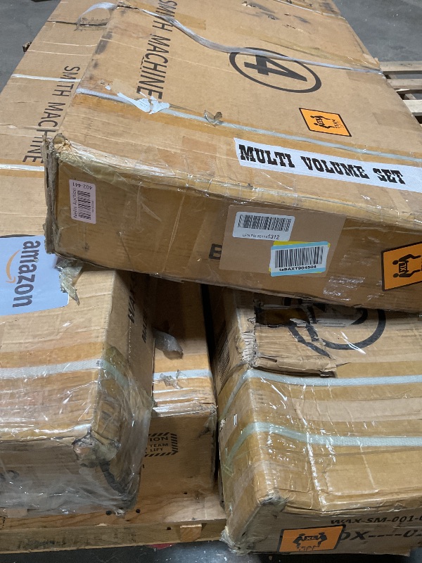 Photo 1 of **MISSING HARDWARE** Waxman Smith Machine, 2200lbs Squat Rack with LAT-Pull Down System & Cable Crossover Machine, Training Equipment with Leg Hold-Down Attachment