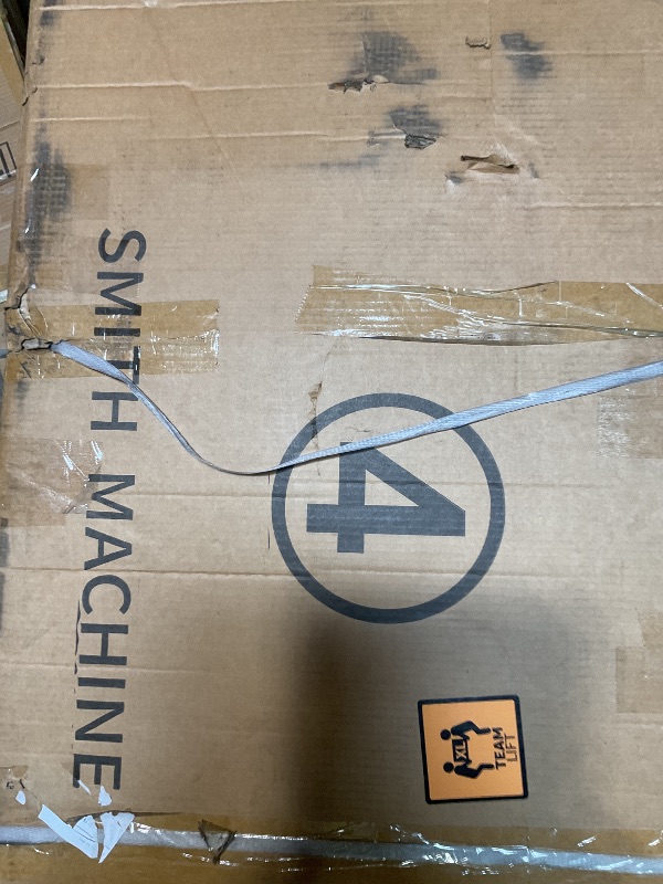 Photo 1 of **MISSING HARDWARE** Waxman Smith Machine, 2200lbs Squat Rack with LAT-Pull Down System & Cable Crossover Machine, Training Equipment with Leg Hold-Down Attachment