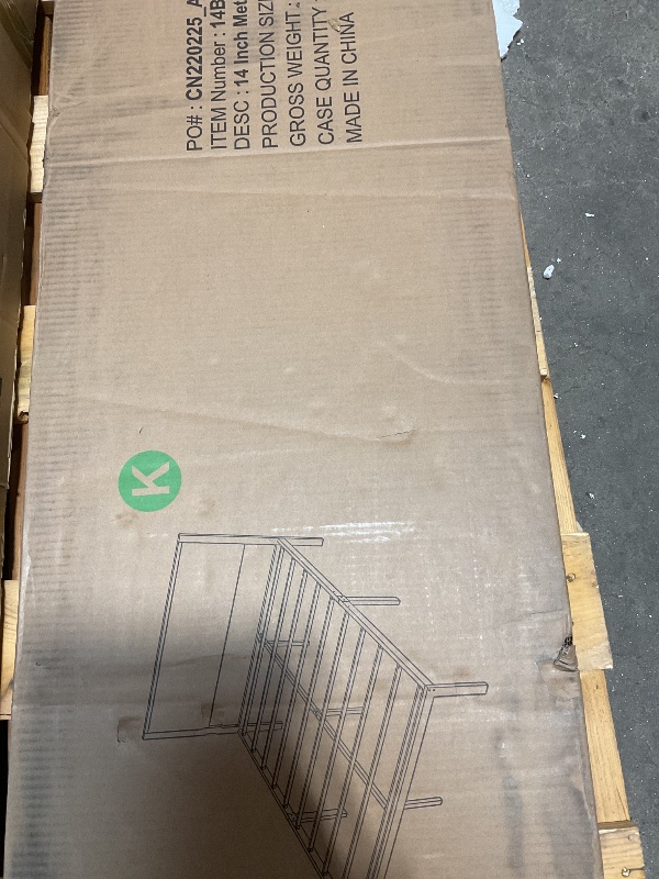 Photo 1 of **FOR PARTS ONLY HAS DAMAGES** Olee Sleep 14 in Metal Platform Bed with Bamboo Headboard, King