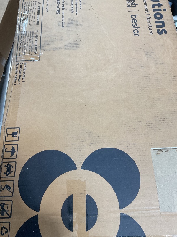 Photo 1 of **MISSING CABINET TOP & ASSEMBLY HARDWARE** Bush Furniture Key West 32W Bathroom Vanity Cabinet in Driftwood Gray