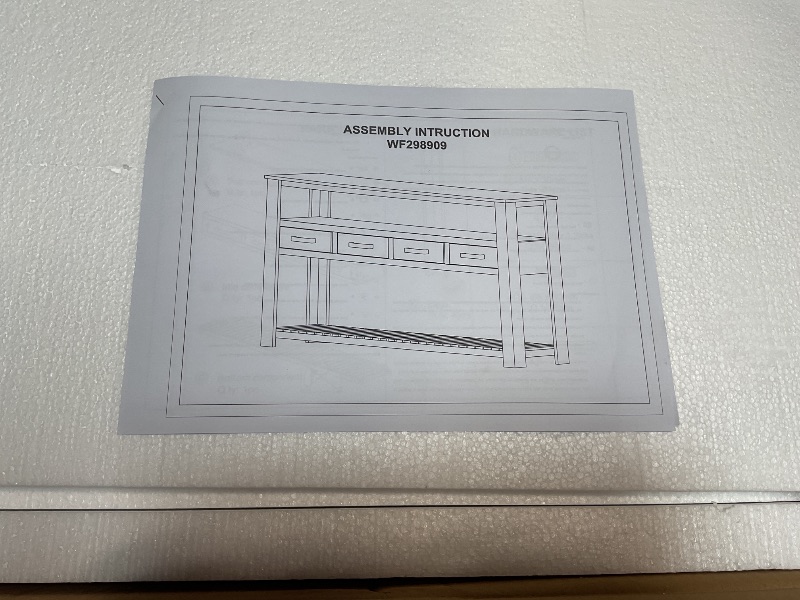 Photo 2 of 62.2'' Modern Console Table Sofa Table with 4 Drawers