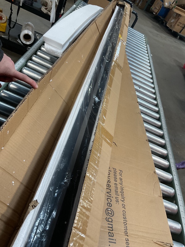 Photo 1 of *NO INSTRUCTIONS*. LS-PRO (95 inch/ 60w Outdoor Long Strip Modern LED Wall Lighting Fixture Lamps, Elegant Frosted White Acrylic, Black Aluminum Body IP65 Waterproof Anti Rust. (Cold White 6000K). 1 Year Warranty