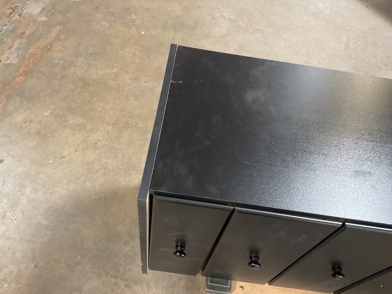 Photo 1 of **MINOR DAMAGE SHOWN IN PHOTOS** Prepac Astrid Tall Black Dresser: 16"D x 20"W x 52"H, 6-Drawer Chest for Bedroom by Prepac - Perfect Chest of Drawers for Ample Storage