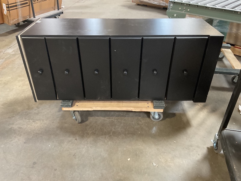 Photo 1 of **MINOR DAMAGE SHOWN IN PHOTOS** Prepac Astrid Tall Black Dresser: 16"D x 20"W x 52"H, 6-Drawer Chest for Bedroom by Prepac - Perfect Chest of Drawers for Ample Storage