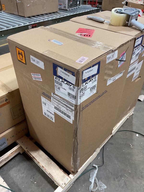 Photo 1 of Elkay EZSTL8WSLC EZH2O Versatile Bi-Level ADA Cooler Non-Filtered Refrigerated in Light Gray Granite