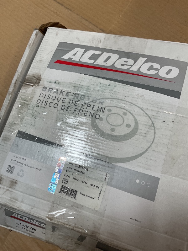 Photo 1 of ACDelco Silver 18A1485A Front Disc Brake Rotor