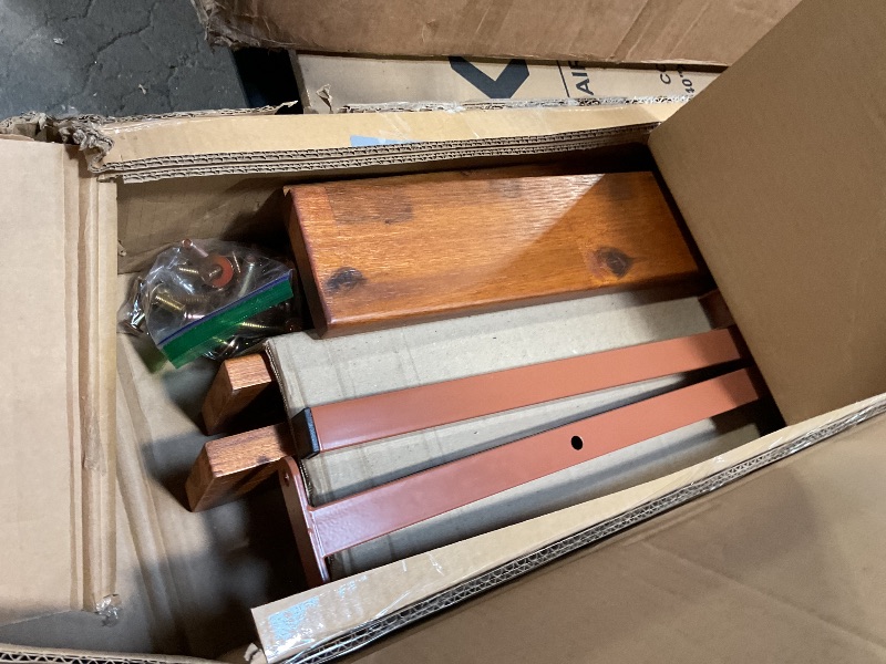 Photo 1 of *FOR PARTS ONLY. ONLY BOX 1 OF 2* Mellow Naturalista Classic 16 Inch Solid Wood Platform Bed with Wooden Slats, Cherry, King